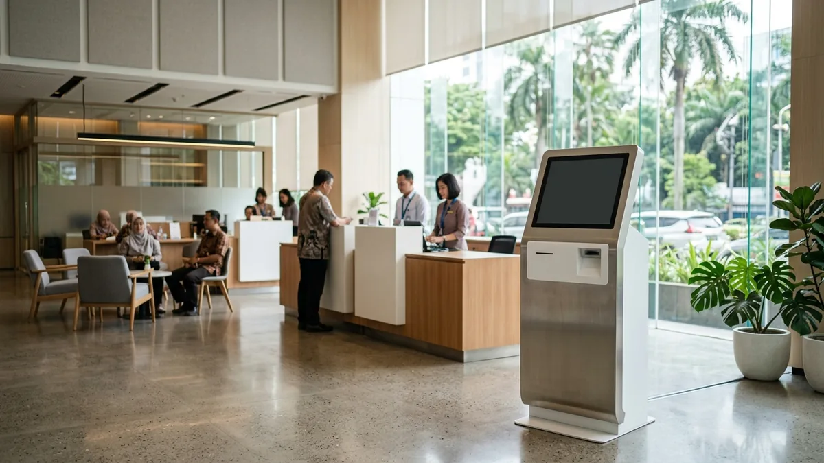 Mesin Antrian untuk Bank di Medan